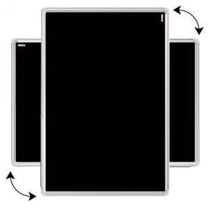 Allboards,Černá magnetická tabule v hliníkovém rámu 90x60cm,BKB96EX