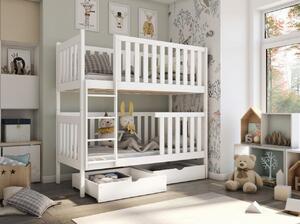 Dětská postel se šuplíky KARIN - 90x200, bílá