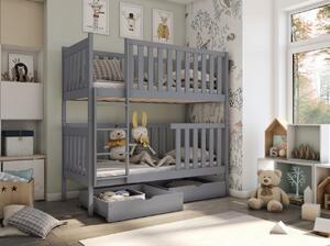 Dětská postel se šuplíky KARIN - 90x200, šedá