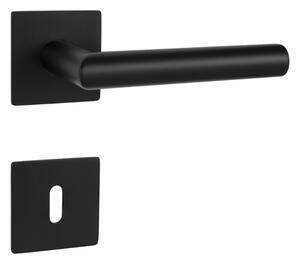In-Design Dveřní klika Favorit magnetická/hranatá rozeta černá matná Provedení kliky: bez rozety