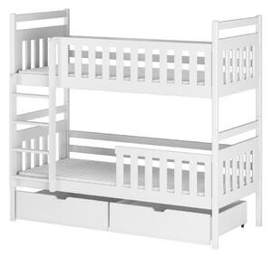 Dětská postel se šuplíky LARA - 90x200, bílá
