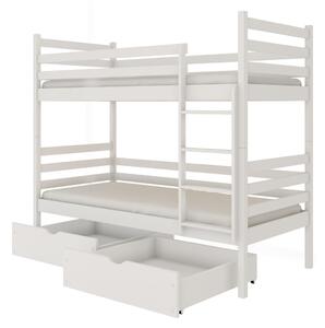 Dětská postel se šuplíky GABRIELA - 80x160, bílá