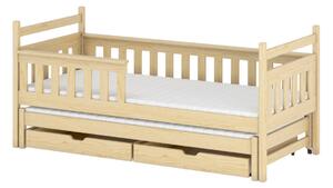 Dětská postel se zábranou MATYLDA - 90x190, borovice