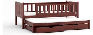 Dětská postel s přistýlkou a šuplíky ADINA - 90x190, borovice