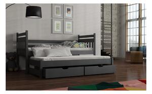 Dětská postel s přistýlkou DEBRA - 90x190, grafit