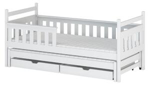 Dětská postel se zábranou MATYLDA - 90x200, bílá