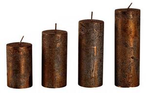 Rustikální adventní svíčka ø4cm PROVENCE 4ks měděná