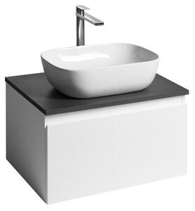 AQUALINE - ALTAIR skříňka s deskou 62,5 cm, bílá/antracit břidlice AI267-03