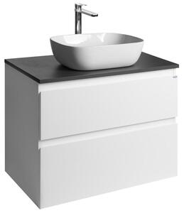 AQUALINE - ALTAIR skříňka s deskou 78,5 cm, bílá/antracit břidlice AI280-03
