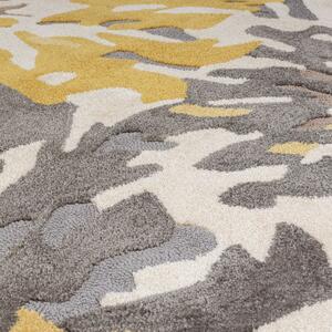 Šedo-žlutý koberec Flair Rugs Soft Floral, 120 x 170 cm