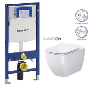 GEBERIT Duofix bez tlačítka + WC CERSANIT VIRGO CLEANON + SEDÁTKO 111.300.00.5 ME1