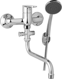 JB Sanitary Nástěnná umyvadlová a sprchová baterie TIRA, rozteč 150 mm s příslušenstvím, trubkové ramínko 300 mm D10 36 51