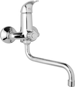 JB Sanitary Nástěnná umyvadlová a sprchová baterie SLIM, rozteč 100 mm, otočný přepínač v těle, bez příslušenství, trubkové ramínko 200 mm A10 34 30