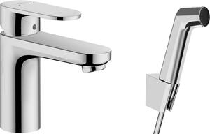 Hansgrohe Vernis Blend Páková umyvadlová baterie 100 s ruční sprchou Bidette a sprchovou hadicí 160 cm, chrom 71215000