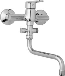 JB Sanitary Nástěnná umyvadlová a sprchová baterie FINERY, rozteč 150 mm, bez příslušenství, trubkové ramínko 200 mm F10 36 30