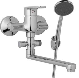 JB Sanitary Nástěnná umyvadlová a sprchová baterie FINERY, rozteč 100 mm, s příslušenstvím, ramínko 200 mm F10 31 01