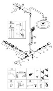 GROHE 26648000 - Sprchový systém RAINSHOWER SMARTACTIVE 310 450 mm lesklý chrom