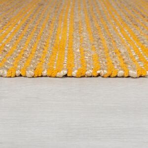 Žlutý jutový běhoun Flair Rugs Equinox, 60 x 230 cm