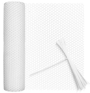 Drátěné oplocení pro slepice - Plastová síť - Oka 8 mm - 40 cm x 3 m - Bílá