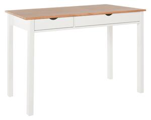 Bílo-hnědý pracovní stůl z borovicového dřeva Støraa Gava, délka 120 cm