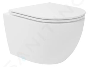 Kielle Závěsné kompaktní WC se sedátkem SoftClose, Vortex Rimless, bílá 30102002