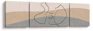 Obraz - Line art polibek (170x50 cm)