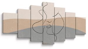 Obraz - Line art polibek (210x100 cm)