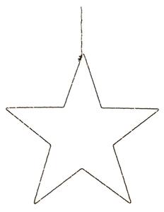 Černá vánoční závěsná světelná dekorace Markslöjd Alpha Star, výška 30 cm