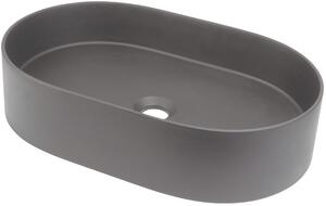 Deante Silia, granitové umyvadlo na desku 550x350x125 mm, antracitová metalíza, DEA-CQS_TU6S