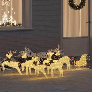 LED Sobové 7 ks Zlatá 43 x 18 x 66 cm textil 3385890