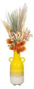 Žlutá váza Sass & Belle Bohemian Home Mojave, výška 23 cm