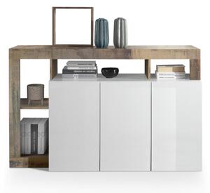 Komoda LENOR 146x93x42 cm bílá/javor