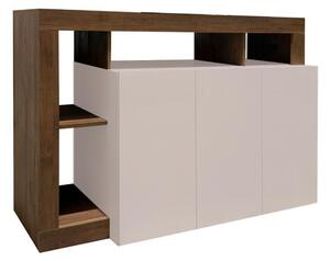 Komoda LENOR 146x93x42 cm kašmír/dub