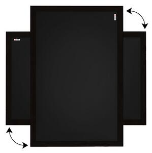 Allboards,Tabule černá křídová v dřevěném černém rámu 70x50 cm- výhodný set s příslušenstvím,TB75BK_SET