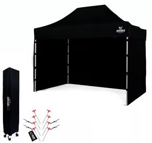 BRIMO Nůžkový párty stan SUPER 2x3 m 3 stěny černý