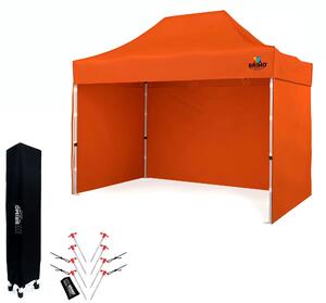 BRIMO Nůžkový párty stan SUPER 2x3 m 3 stěny oranžový
