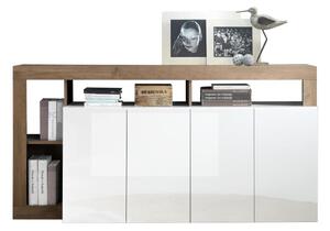 Komoda LENOR 146x93x42 cm bílá/dub