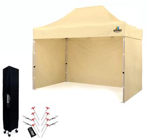 BRIMO Nůžkový párty stan SUPER 2x3 m 3 stěny béžový