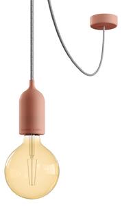 Creative cables EIVA pastel závěsná lampa IP65 do exteriéru s textilním kabelem, decentralizerem, silikonovým baldachýnem a objímkou, voděodolná Barva: Hořčicově žlutá