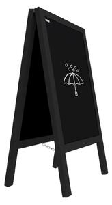 Allboards, Reklamní áčko s křídovou tabulí 100x60 cm - voděodolné černý rám,PK75WRBK