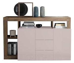Komoda LENOR 146x93x42 cm kašmír/dub