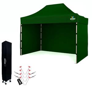 BRIMO Nůžkový párty stan SUPER 2x3 m 3 stěny zelený