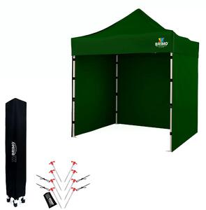 BRIMO Nůžkový párty stan SUPER 2x2 m 3 stěny zelený