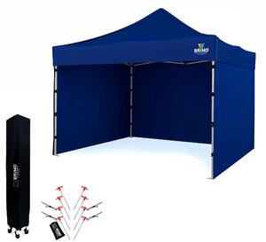 BRIMO Nůžkový párty stan SUPER 3x3 m 3 stěny modrý