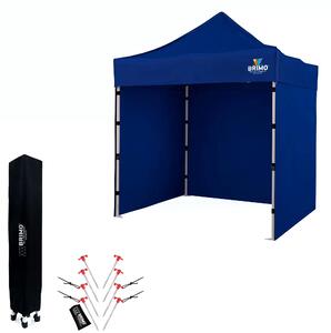 BRIMO Nůžkový párty stan SUPER 2x2 m 3 stěny modrý