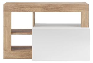 Lavice LENOR 91x59x35 cm bílá/světlý dub