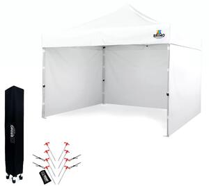 BRIMO Nůžkový párty stan SUPER 3x3 m 3 stěny bílý