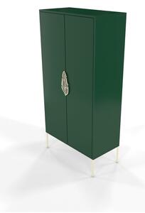 Zelená šatní skříň 80x160 cm Merlin - Skandica