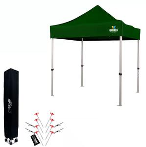 BRIMO Nůžkový párty stan EXCLUSIVE ALU 2x2 m bez stěn zelený