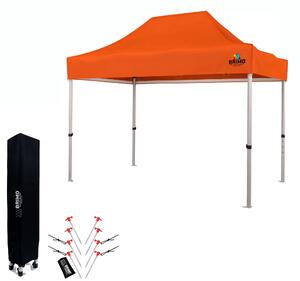 BRIMO Nůžkový párty stan EXCLUSIVE ALU 2x3 m bez stěn oranžový